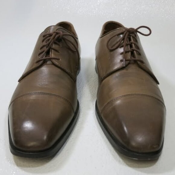 Massimo Matteo Cap Toe Leather Dress Oxfords Men\'s Footwear Shoes Size 10.5 M main image 7